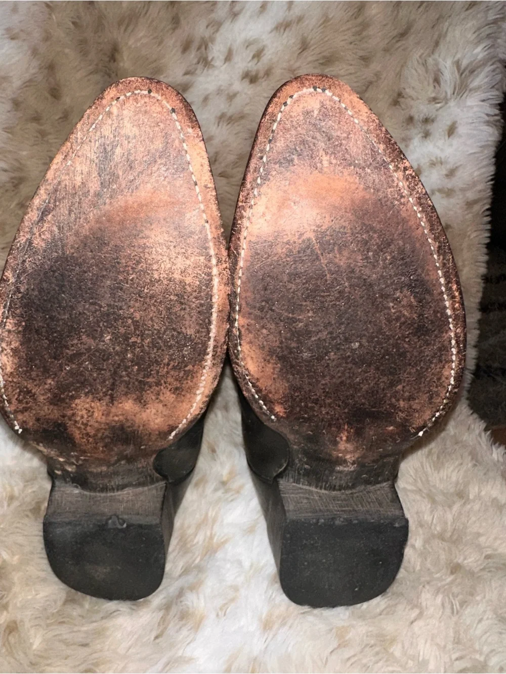 JB Dillon Black Goatskin Leather Cowboy Western Boots Mens Size 12 D